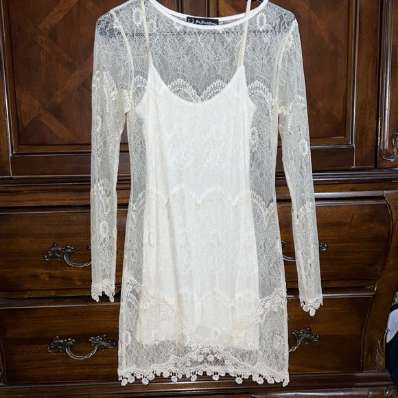 For Love&Lemons White Lace Dress - Picture 1 of 3